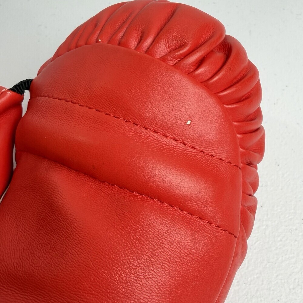 EVERLAST Red Boxing Gloves Yellow Label 15 oz Size SM Youth/Women's Training GUC - Picture 6 of 12